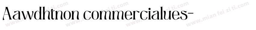 Aawdhtnon commercialues字体转换